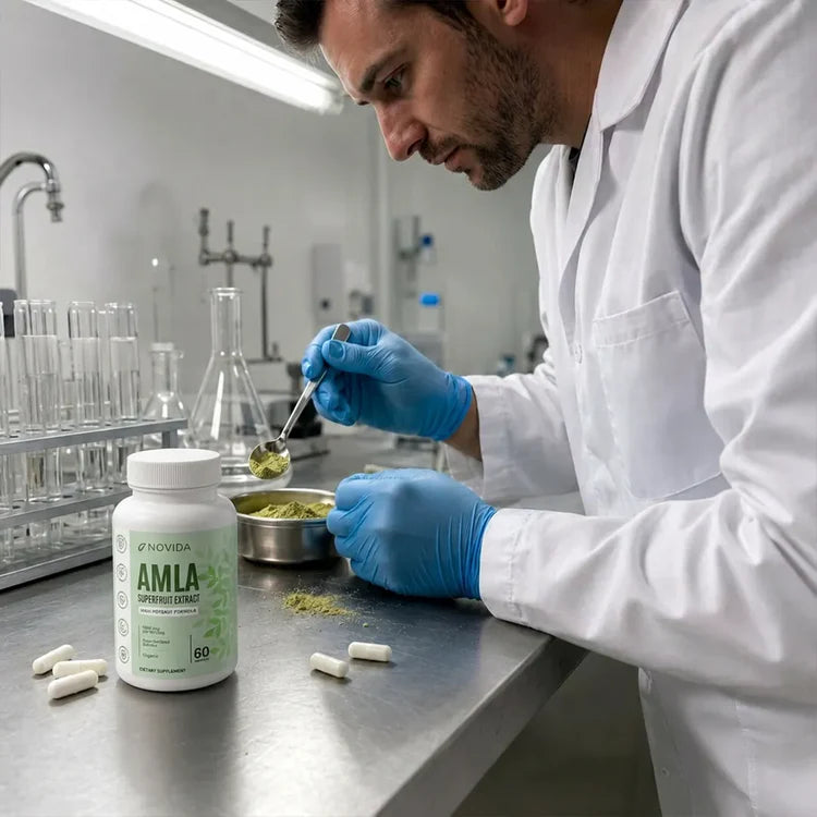 Frasco de Amla de Novida: lo que dice la etiqueta es lo que hay en la cápsula